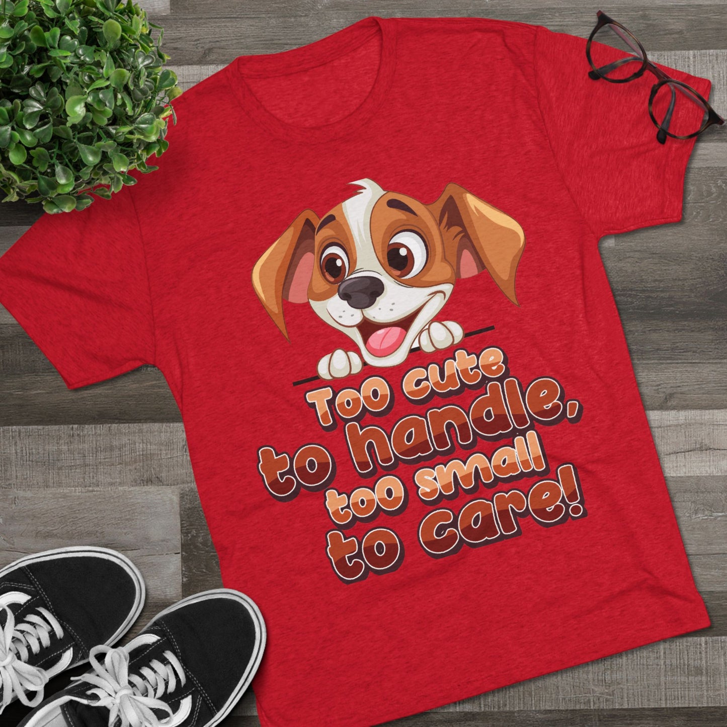 Cute Puppy Unisex T-shirt Tri-Blend Tee