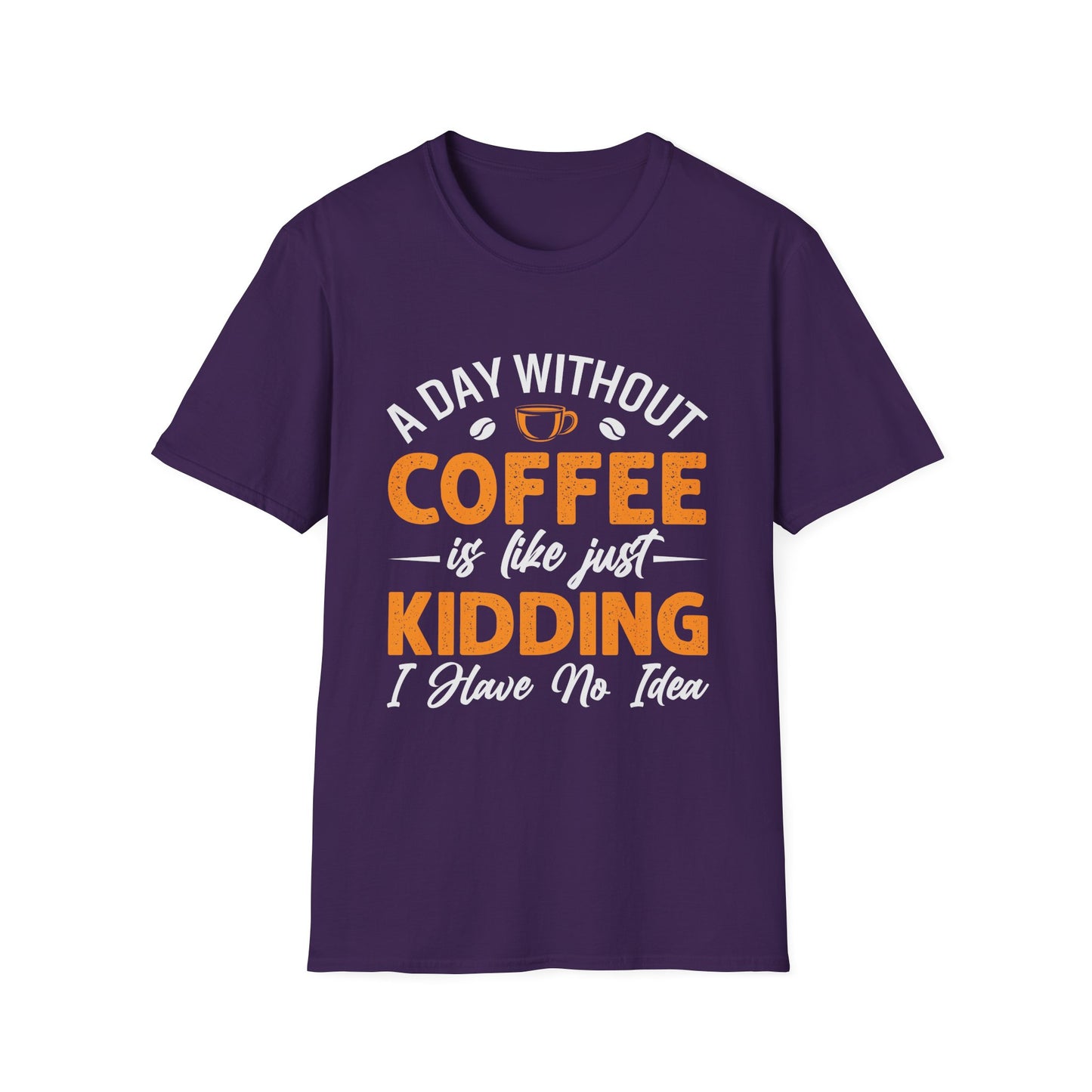 Day without Coffee purpel Tees