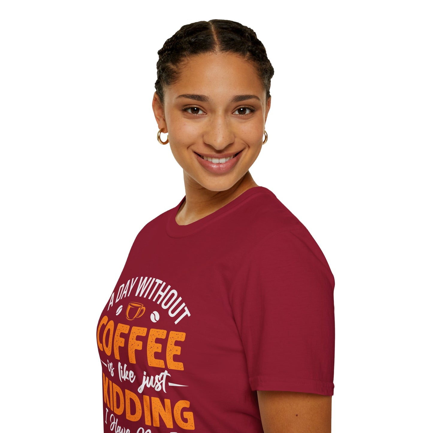 Day without Coffee red Unisex T-Shirt