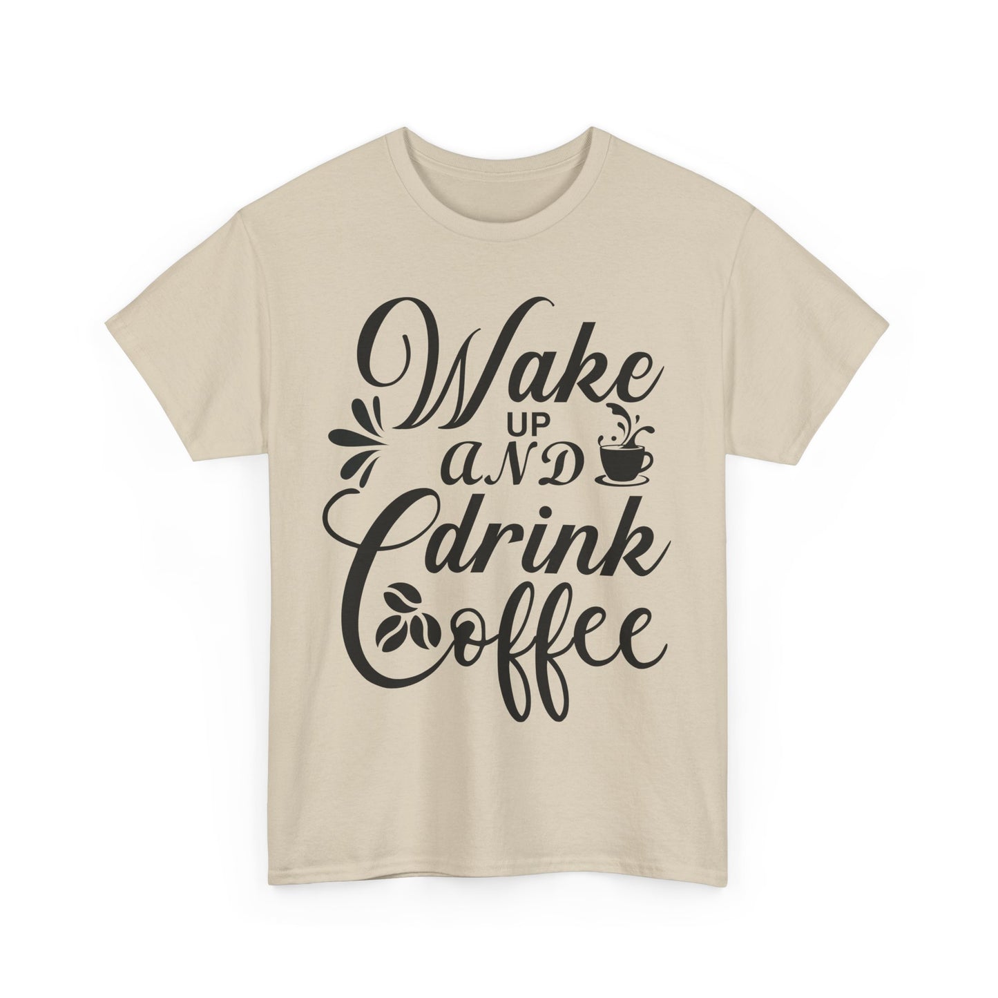 Drink Coffee Unisex yellow T-shirt