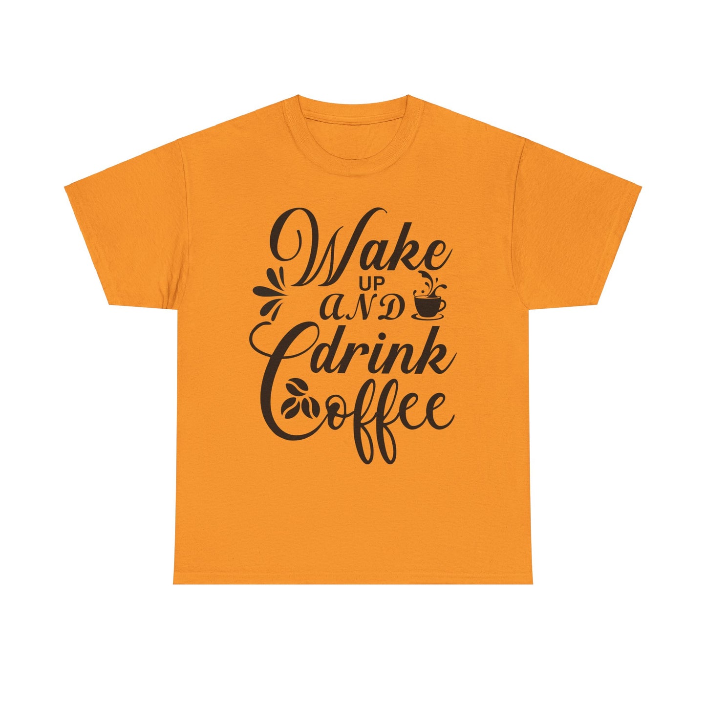 Unisex orange T-shirt Drink Coffee Lover Tee