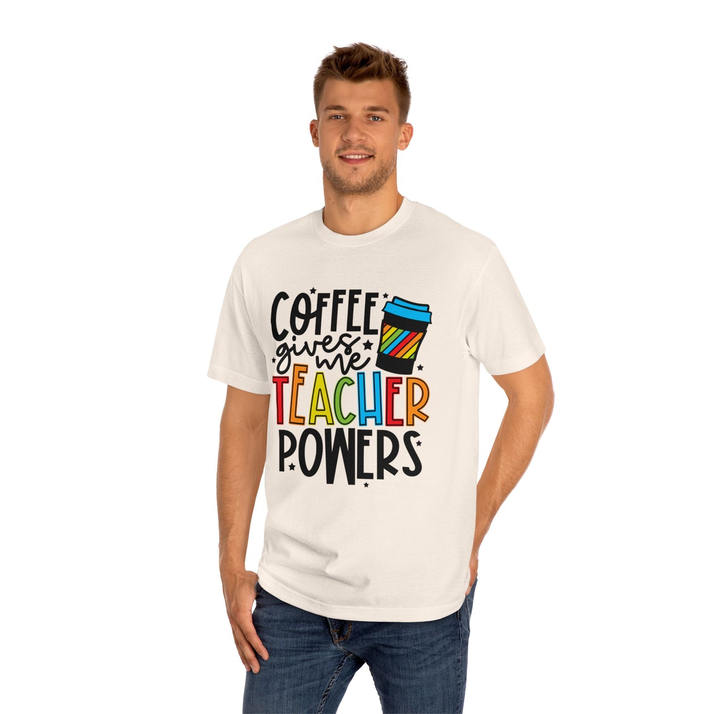 coffee gives power boy t-shirt