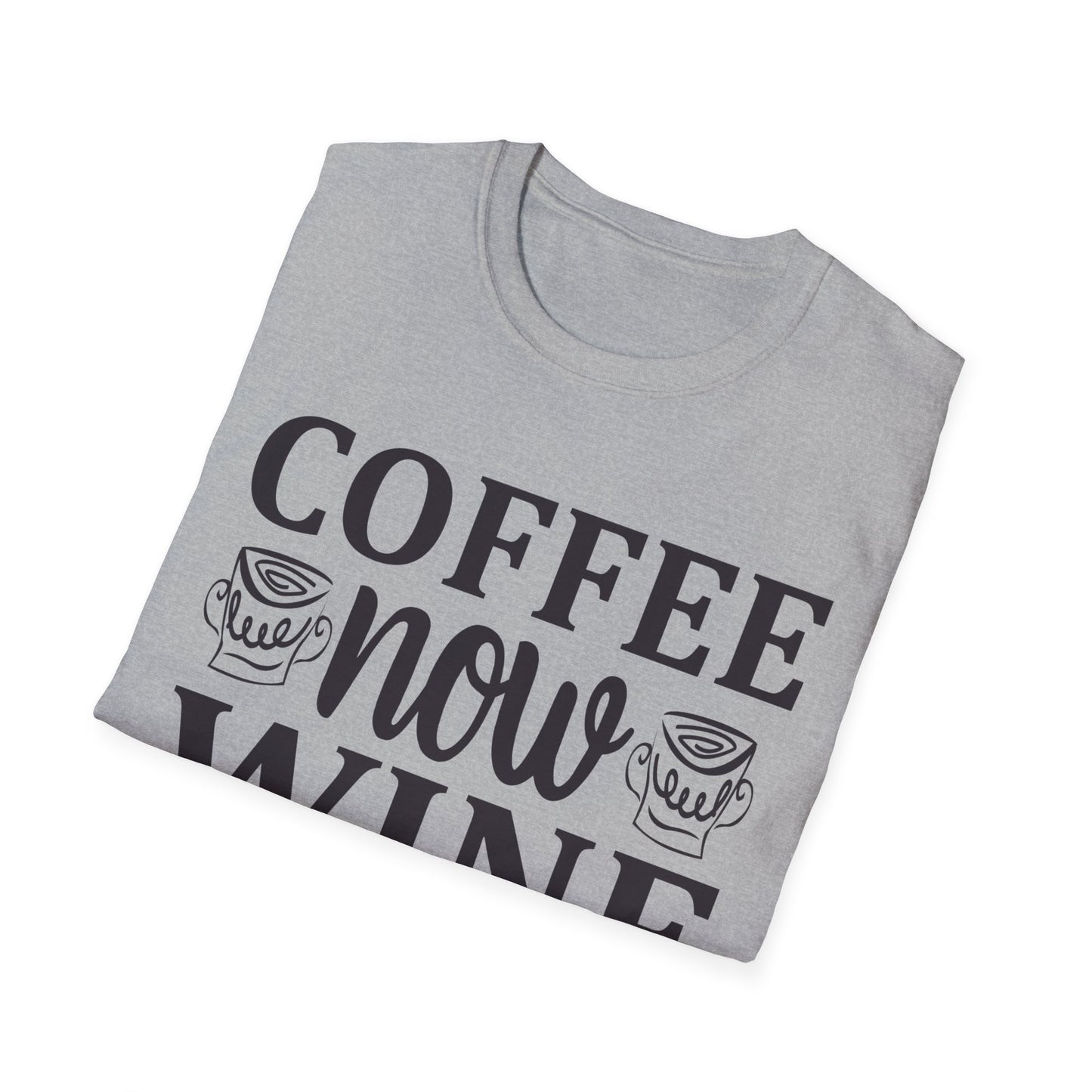 drink coffee no wine grey t-shirt