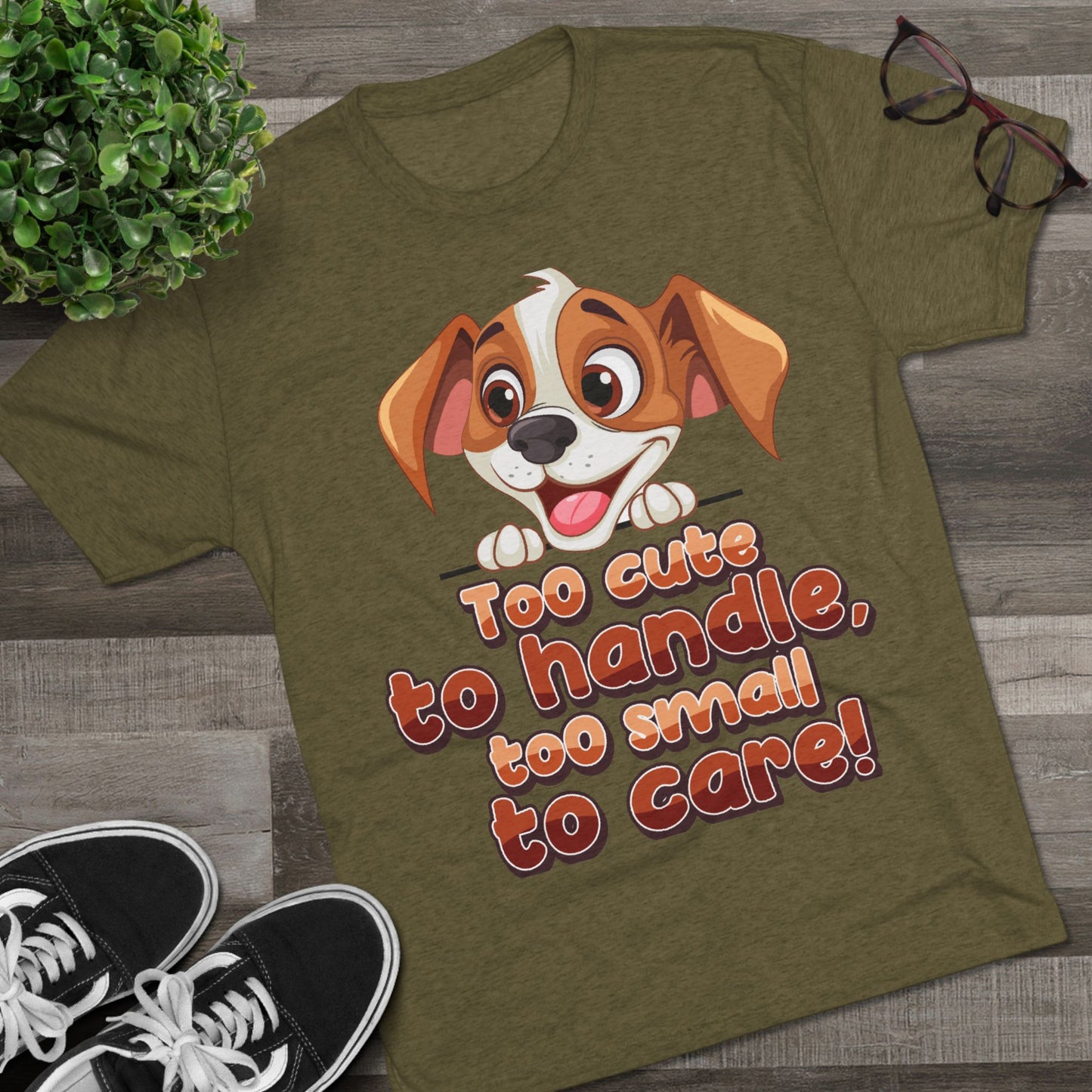 Cute Puppy Unisex T-shirt Tri-Blend Tee