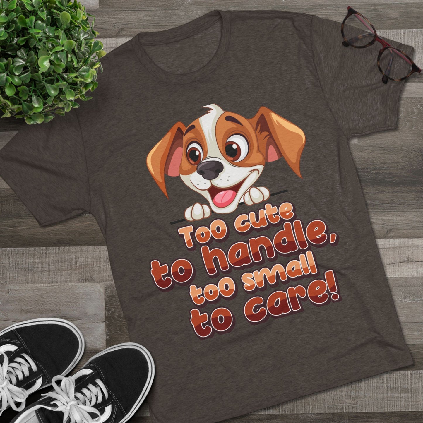 Cute Puppy Unisex T-shirt Tri-Blend Tee