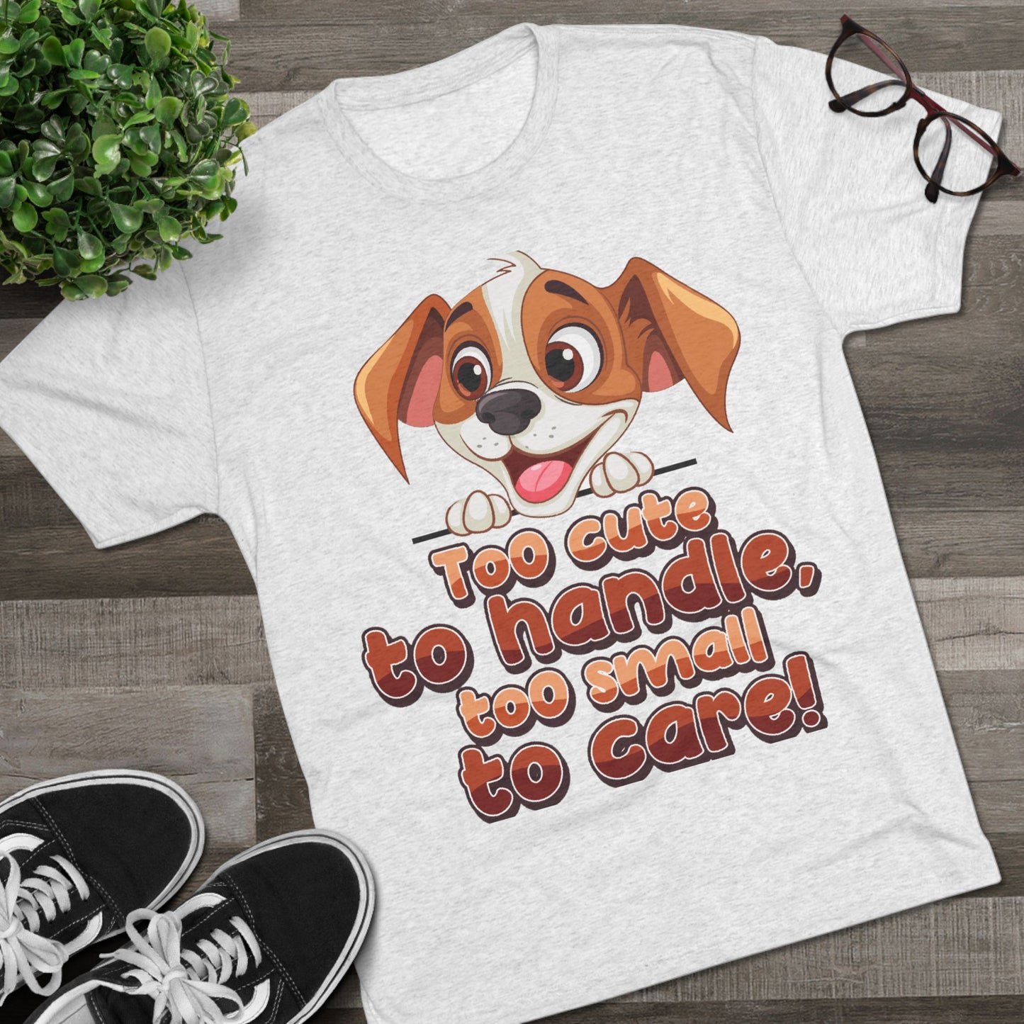 Cute Puppy Unisex T-shirt Tri-Blend Tee