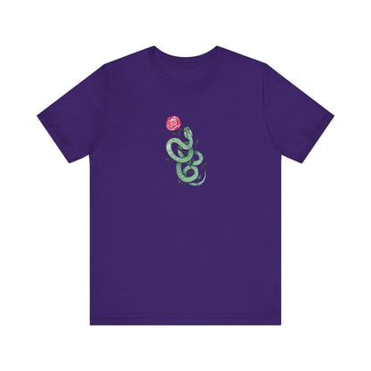 Custom Snake Printed Unisex Purpel Tee