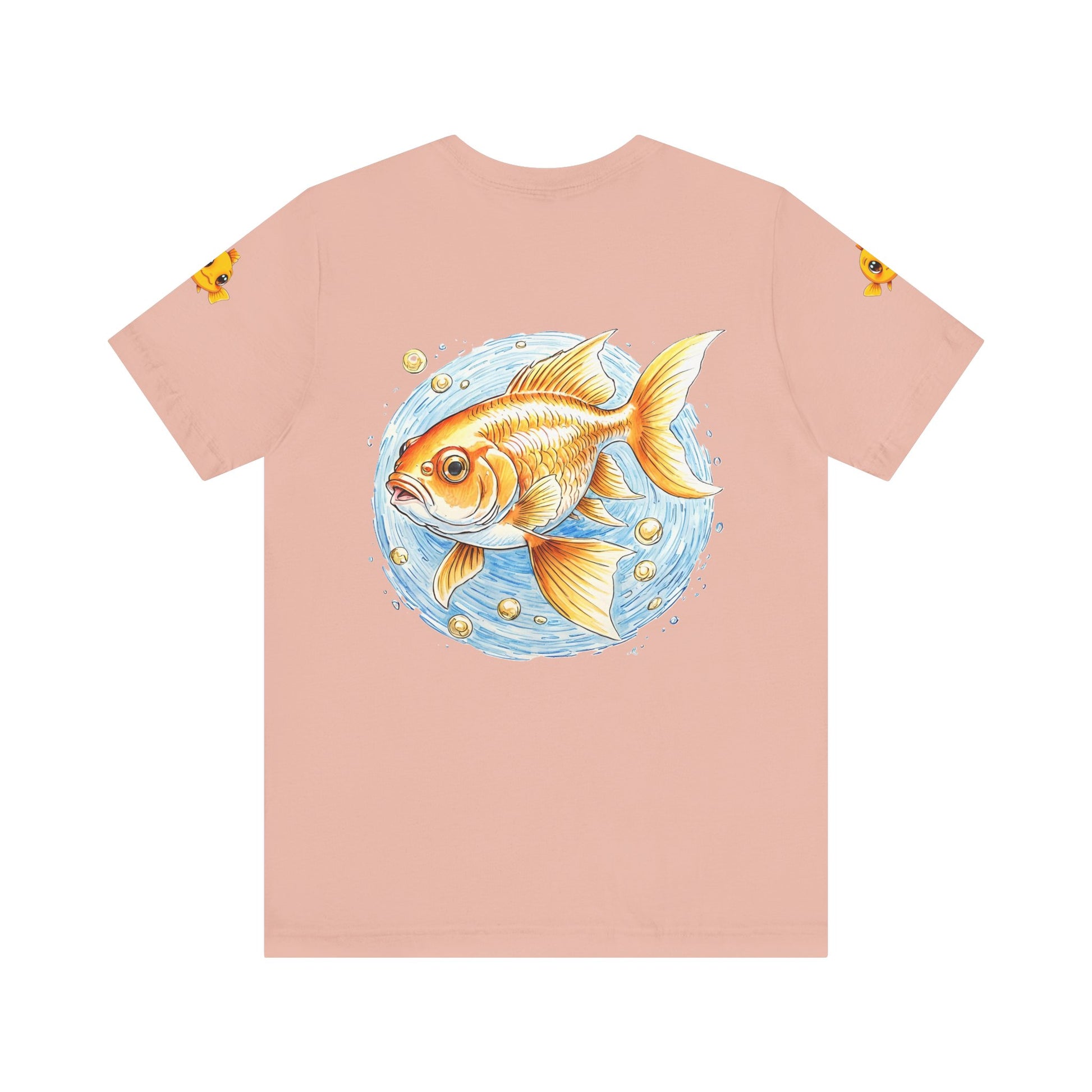 Fish_printed_Unisex_brown_Sleeve_T-shirt