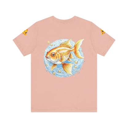 Fish_printed_Unisex_brown_Sleeve_T-shirt
