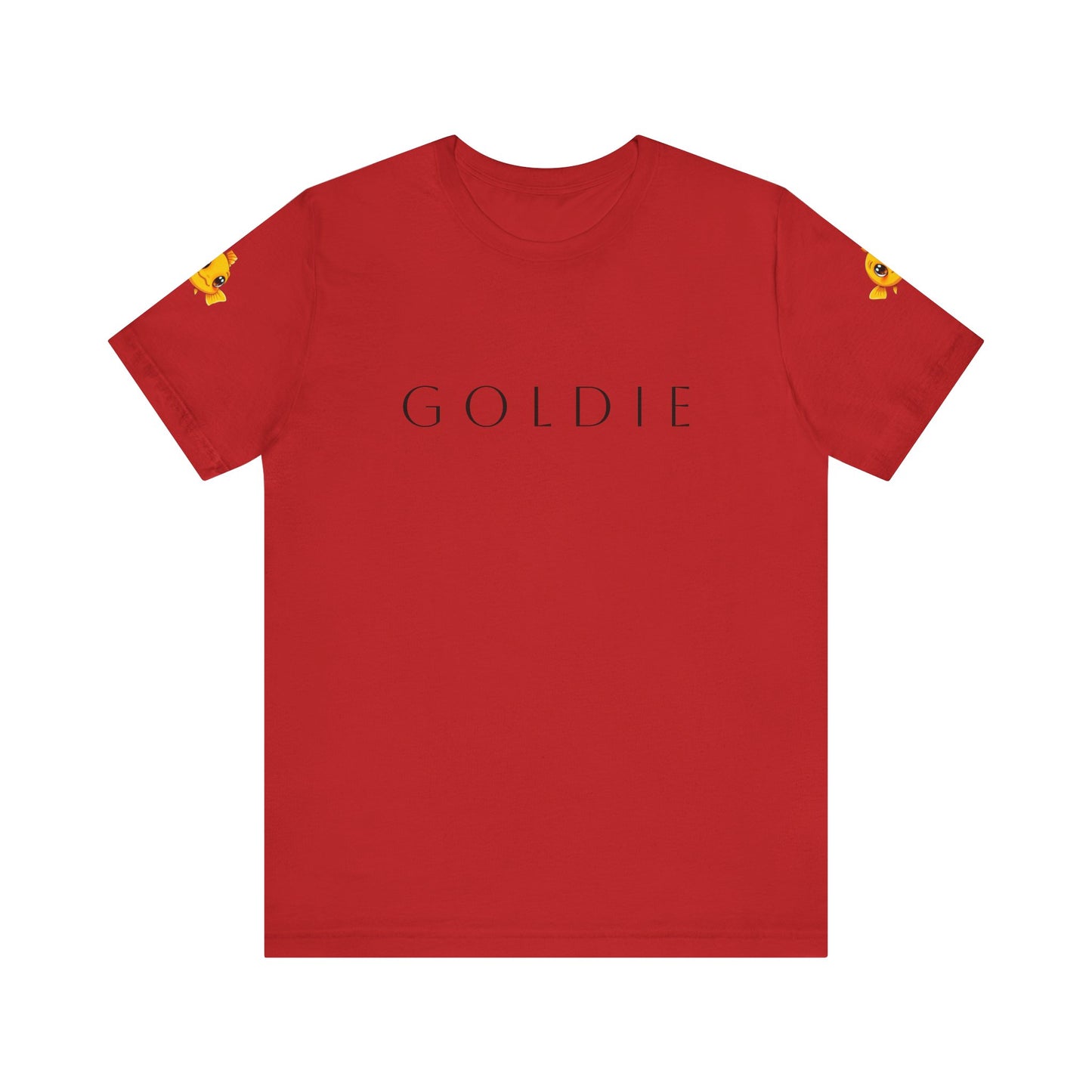 Fish_printed_Unisex_red_Sleeve_Tee
