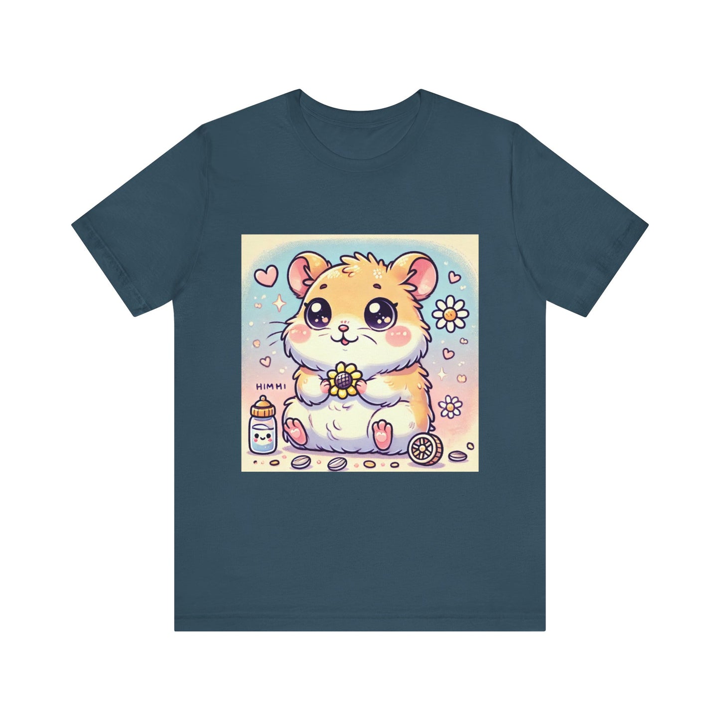 Little Hamster Unisex Blue Short Sleeve Tee