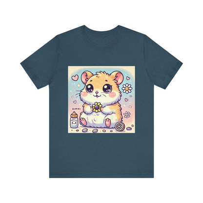 Little Hamster Unisex Blue Short Sleeve Tee