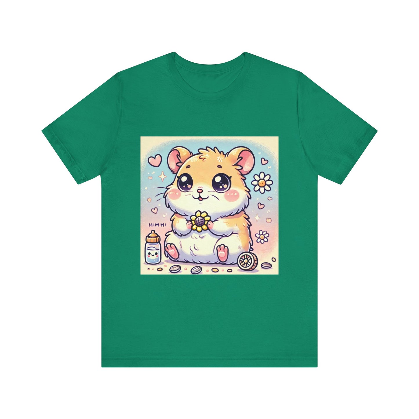 Little Hamster Unisex Green Short Sleeve Tee