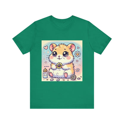 Little Hamster Unisex Green Short Sleeve Tee