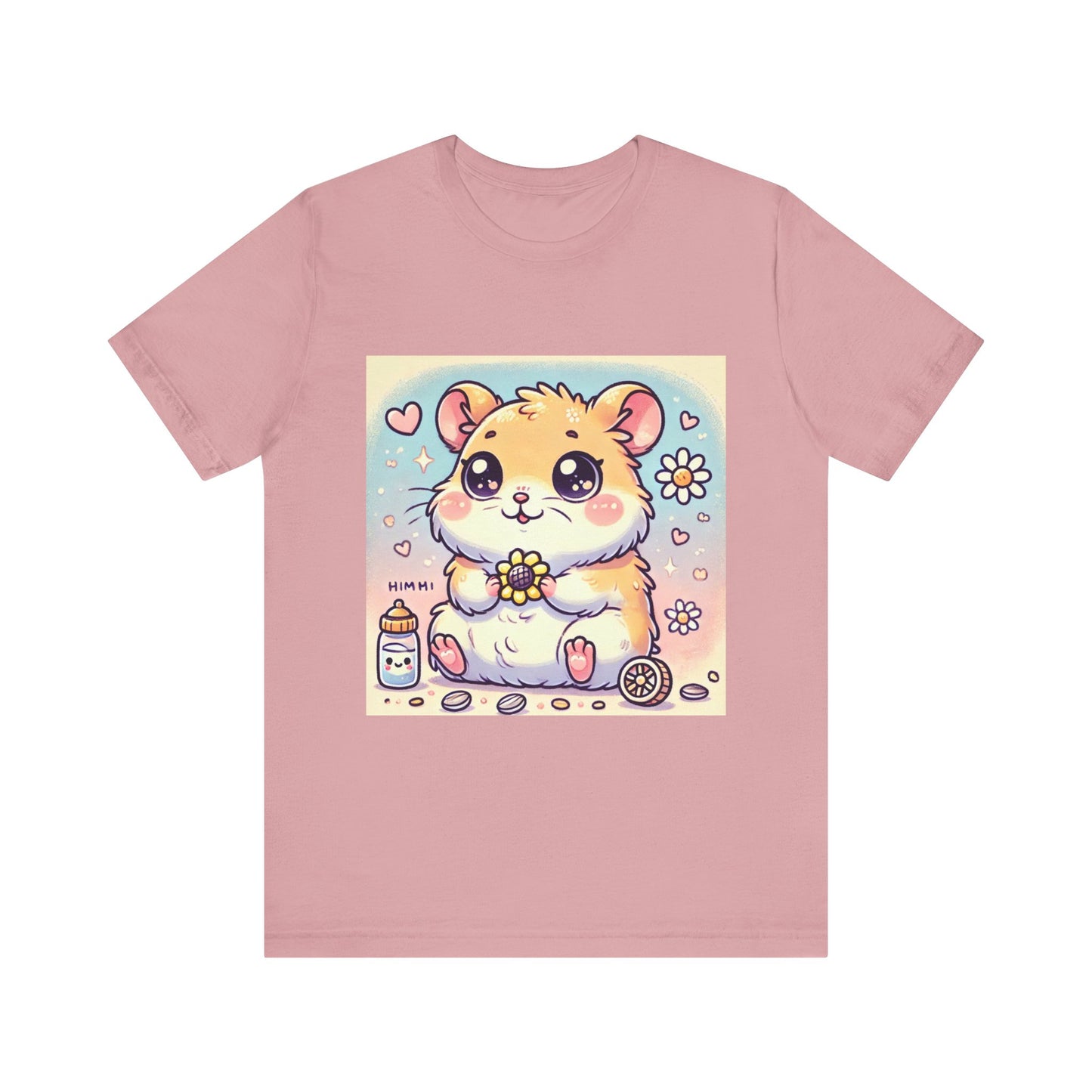 Little Hamster Unisex pink Short Sleeve Tee