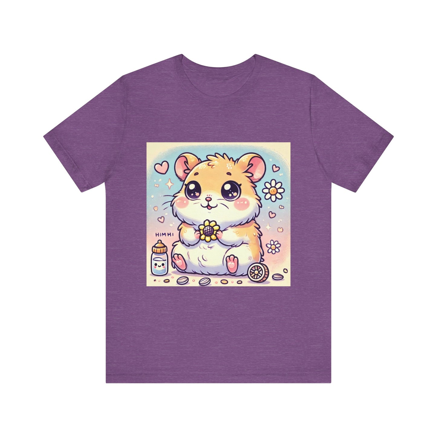 Little Hamster Unisex purple Short Sleeve Tee