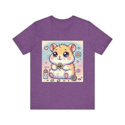 Little Hamster Unisex purple Short Sleeve Tee
