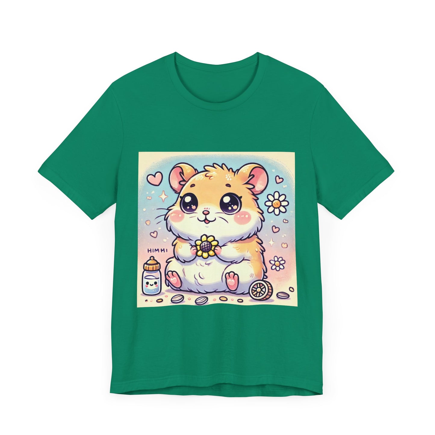 Little Hamster  green Short Sleeve Tee
