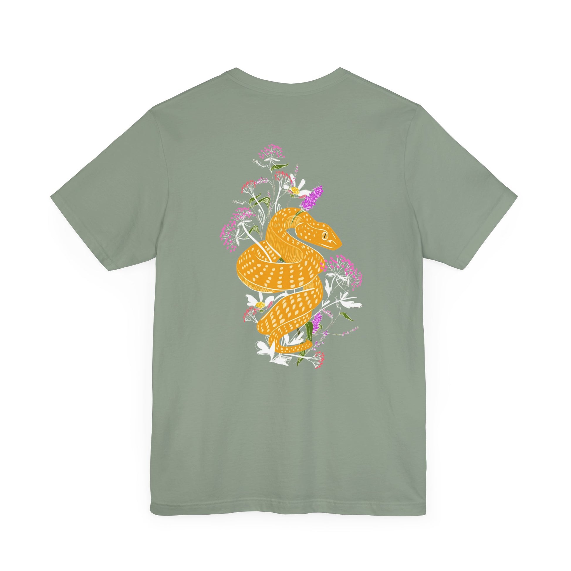 Snake_Printed_unisex_grey_t-shirt