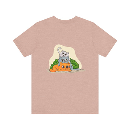 cute cat pink t-shirt